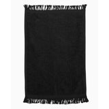 T100 Q-Tees Fringed Fingertip Towel Black