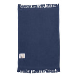 T100 Q-Tees Fringed Fingertip Towel Navy