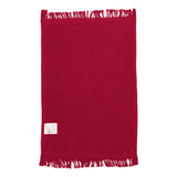 T100 Q-Tees Fringed Fingertip Towel Red