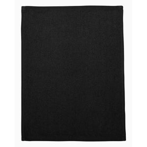 T600 Q-Tees Hemmed Fingertip Towel Black