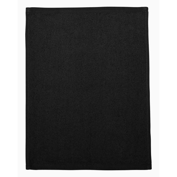 T600 Q-Tees Hemmed Fingertip Towel Black