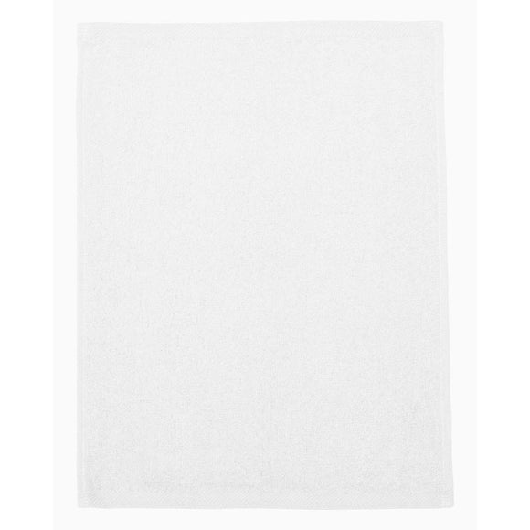 T600 Q-Tees Hemmed Fingertip Towel White