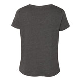 3804 LAT Curvy Collection Women's Scoop Neck Premium Jersey Tee Vintage Smoke