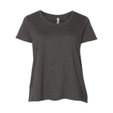 3804 LAT Curvy Collection Women's Scoop Neck Premium Jersey Tee Vintage Smoke