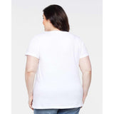 3804 LAT Curvy Collection Women's Scoop Neck Premium Jersey Tee White