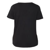 3807 LAT Curvy Collection Women's Premium Jersey V-Neck Tee Black