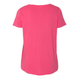 3807 LAT Curvy Collection Women's Premium Jersey V-Neck Tee Hot Pink