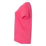 3807 LAT Curvy Collection Women's Premium Jersey V-Neck Tee Hot Pink