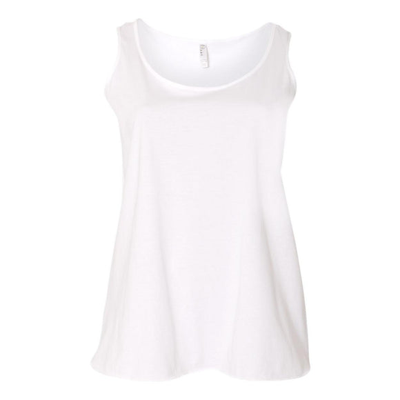 3821 LAT Curvy Collection Women's Premium Jersey Tank White