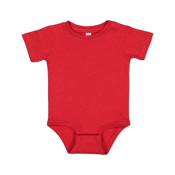 4480 Rabbit Skins Infant Premium Jersey Short Sleeve Bodysuit Red