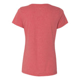 42VT Hanes Perfect-T Women’s Triblend V-Neck T-Shirt Red Triblend