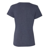 42VT Hanes Perfect-T Women’s Triblend V-Neck T-Shirt Navy Triblend