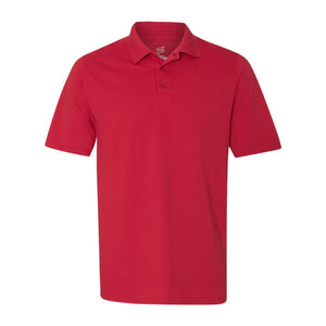 055P Hanes Piqué Polo Deep Red