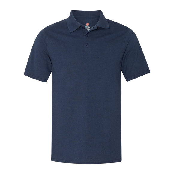 055P Hanes Piqué Polo Navy