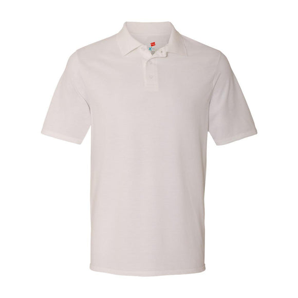 055P Hanes Piqué Polo White