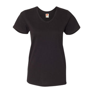 5780 Hanes Essential-T Women’s V-Neck T-Shirt Black