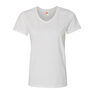 5780 Hanes Essential-T Women’s V-Neck T-Shirt White