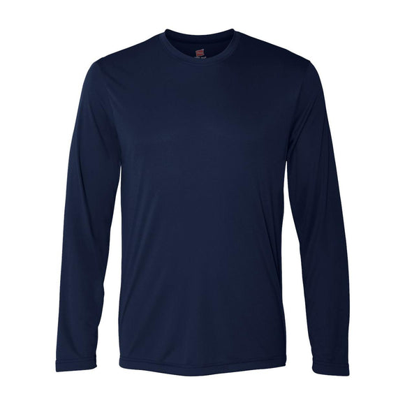 482L Hanes Cool DRI® Long Sleeve Performance T-Shirt Navy