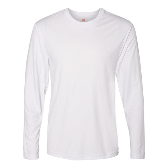 482L Hanes Cool DRI® Long Sleeve Performance T-Shirt White