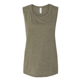 8803 BELLA + CANVAS Women's Flowy Scoop Muscle Tank Heather Olive