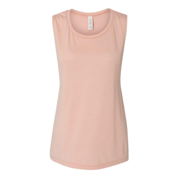 8803 BELLA + CANVAS Women's Flowy Scoop Muscle Tank Peach