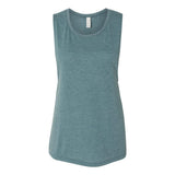 8803 BELLA + CANVAS Women's Flowy Scoop Muscle Tank Heather Deep Teal