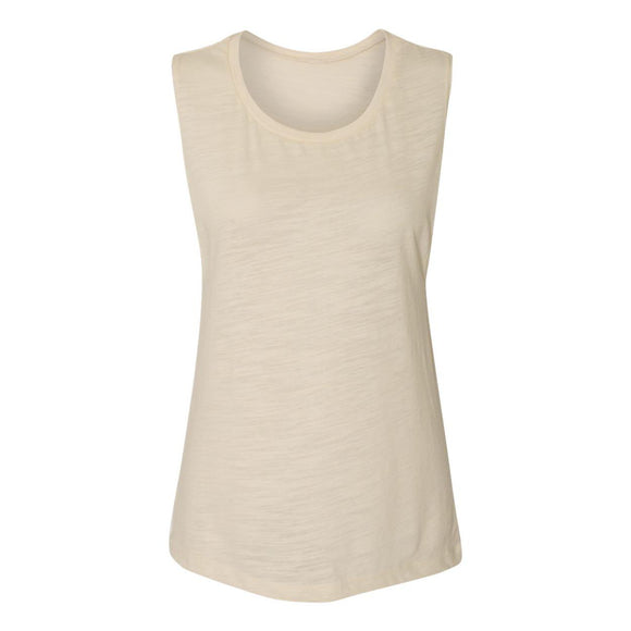 8803 BELLA + CANVAS Women's Flowy Scoop Muscle Tank Natural Slub