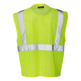 1532-1533 Kishigo Clear ID Vest with Zipper Closure Lime