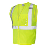 1532-1533 Kishigo Clear ID Vest with Zipper Closure Lime