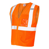 1532-1533 Kishigo Clear ID Vest with Zipper Closure Orange