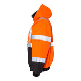 JS130-132 Kishigo Ripstop Bomber Jacket Orange/ Black