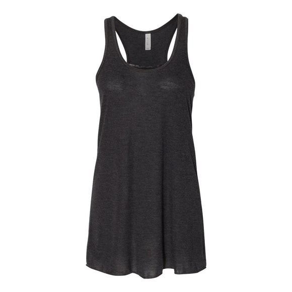 8800 BELLA + CANVAS Women's Flowy Racerback Tank Black Heather