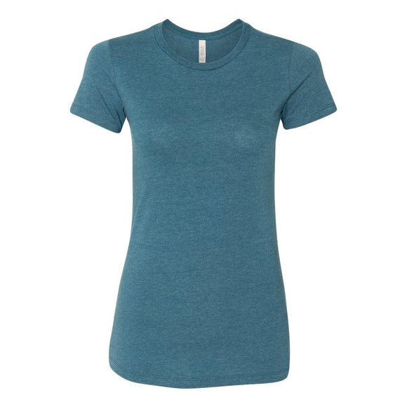 6004 BELLA + CANVAS Women's Slim Fit Tee Heather Deep Teal