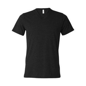 3415 BELLA + CANVAS Triblend V-Neck Short Sleeve Tee Black Heather Triblend