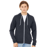 3739 BELLA + CANVAS Sponge Fleece Full-Zip Hoodie Heather Navy