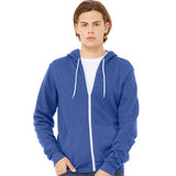 3739 BELLA + CANVAS Sponge Fleece Full-Zip Hoodie Heather True Royal