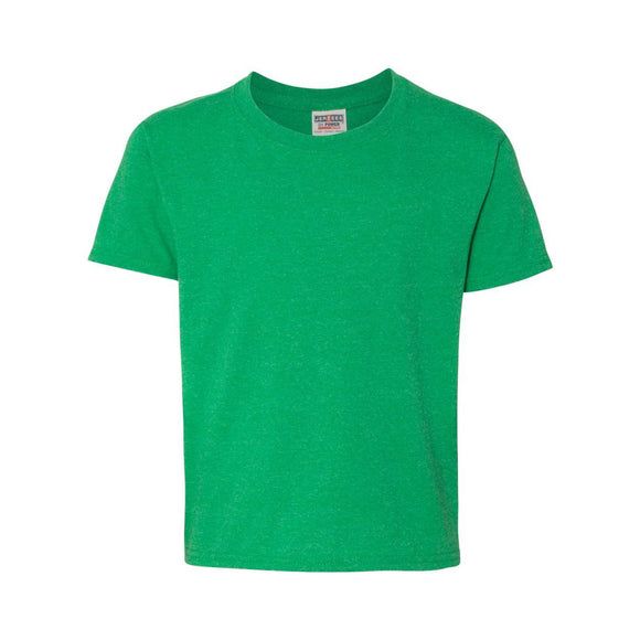 29BR JERZEES Dri-Power® Youth 50/50 T-Shirt Irish Green Heather