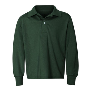 437YLR JERZEES SpotShield™ Youth Long Sleeve Polo Forest Green