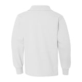 437YLR JERZEES SpotShield™ Youth Long Sleeve Polo White