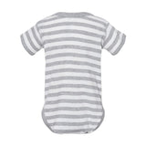 4400 Rabbit Skins Infant Baby Rib Bodysuit Heather/ White Stripe