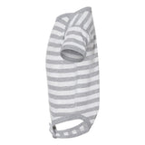 4400 Rabbit Skins Infant Baby Rib Bodysuit Heather/ White Stripe