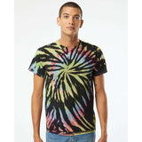 200MS Dyenomite Multi-Color Spiral Tie-Dyed T-Shirt Aurora