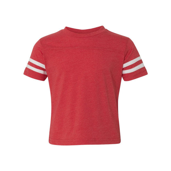 3037 Rabbit Skins Toddler Football Fine Jersey Tee Vintage Red/ White