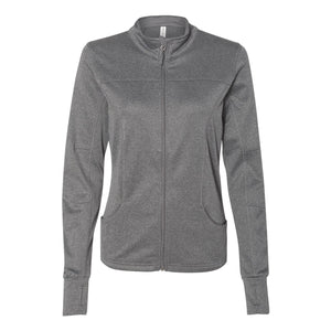 EXP60PAZ Independent Trading Co. Women's Poly-Tech Full-Zip Track Jacket Gunmetal Heather