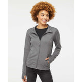 EXP60PAZ Independent Trading Co. Women's Poly-Tech Full-Zip Track Jacket Gunmetal Heather