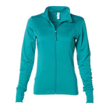 EXP60PAZ Independent Trading Co. Women's Poly-Tech Full-Zip Track Jacket Lapis Green