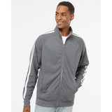 EXP70PTZ Independent Trading Co. Lightweight Poly-Tech Full-Zip Track Jacket Gunmetal Heather