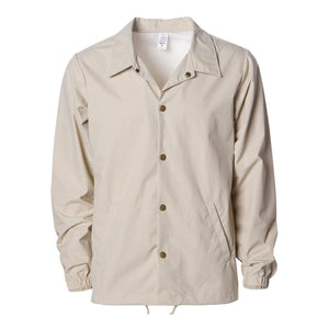 EXP99CNB Independent Trading Co. Water-Resistant Windbreaker Coach’s Jacket Classic Khaki