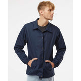 EXP99CNB Independent Trading Co. Water-Resistant Windbreaker Coach’s Jacket Classic Navy