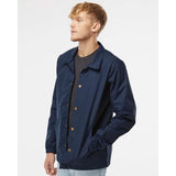 EXP99CNB Independent Trading Co. Water-Resistant Windbreaker Coach’s Jacket Classic Navy